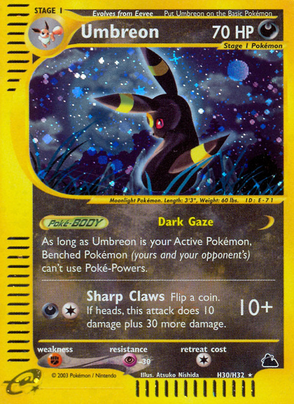 E-Series Skyridge Holo Umbreon #H30/H32